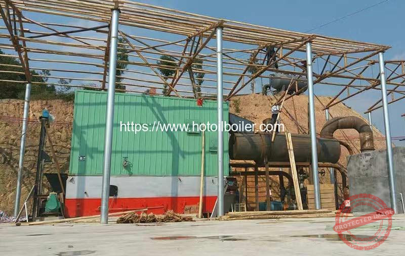 Chain-Type-Biomiass-Wood-Chip-Fuel-Thermal-Oil-Heater-Installation